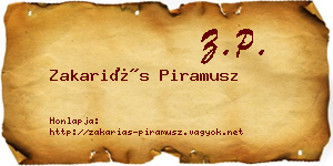 Zakariás Piramusz névjegykártya